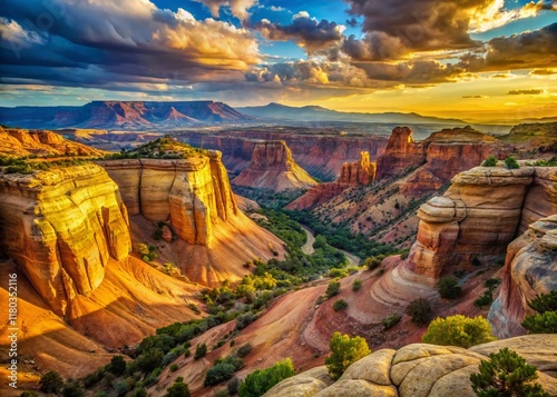 Majestic Escalante Canyons Landscape: Dramatic Cliffs & Vast Utah Desert photo