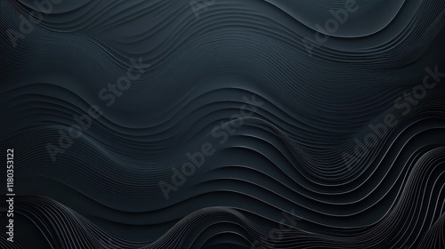 Abstract elegant grey background with wave lines. Wavy gray texture for background, banner, poster, cover. illustration