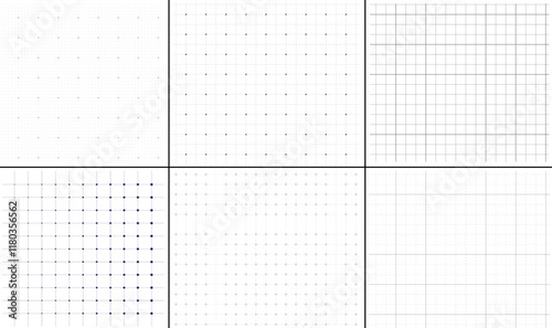 Set of Geometry Grid , Monochrome grid of squares. Geometric simple scheme .