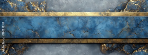 Abstract Blue Gold Marble Texture Design