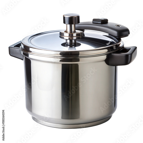 Sleek stainless steel pressure cooker designed for efficient cooking and meal preparation