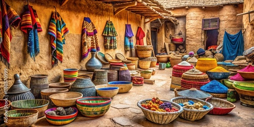 Minimalist Mali Market: Dogon Country Sangha's Vibrant Hues photo