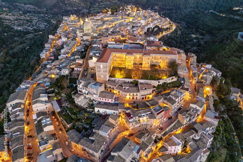 Ragusa Ibla - Veduta aerea notturna