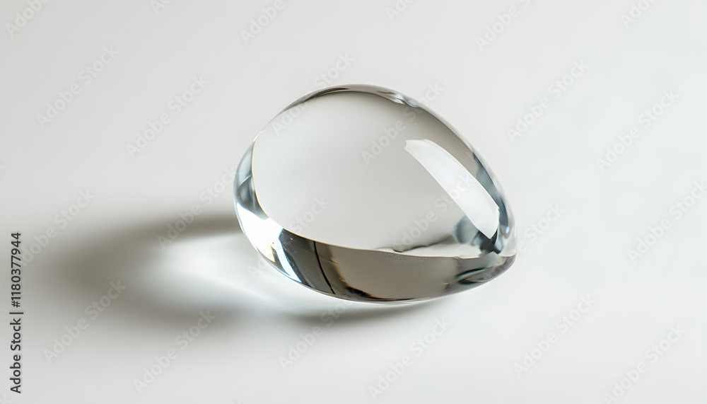 Crystal-clear drop of water isolated on a white background, highlighting its delicate beauty AI Generated Crystal-clear drop of water isolated on a white background, highlighting its delicate beauty AI Generated