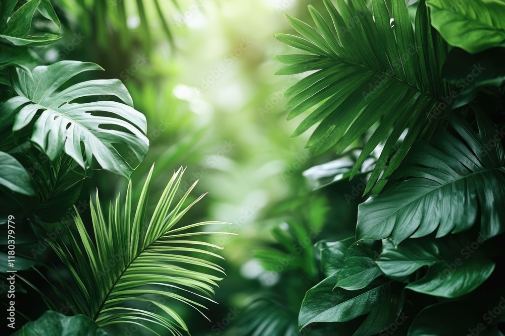 A detailed shot of multiple green leaves A detailed shot of multiple green leaves