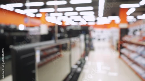 Wallpaper Mural Blurry electronics store corner Torontodigital.ca