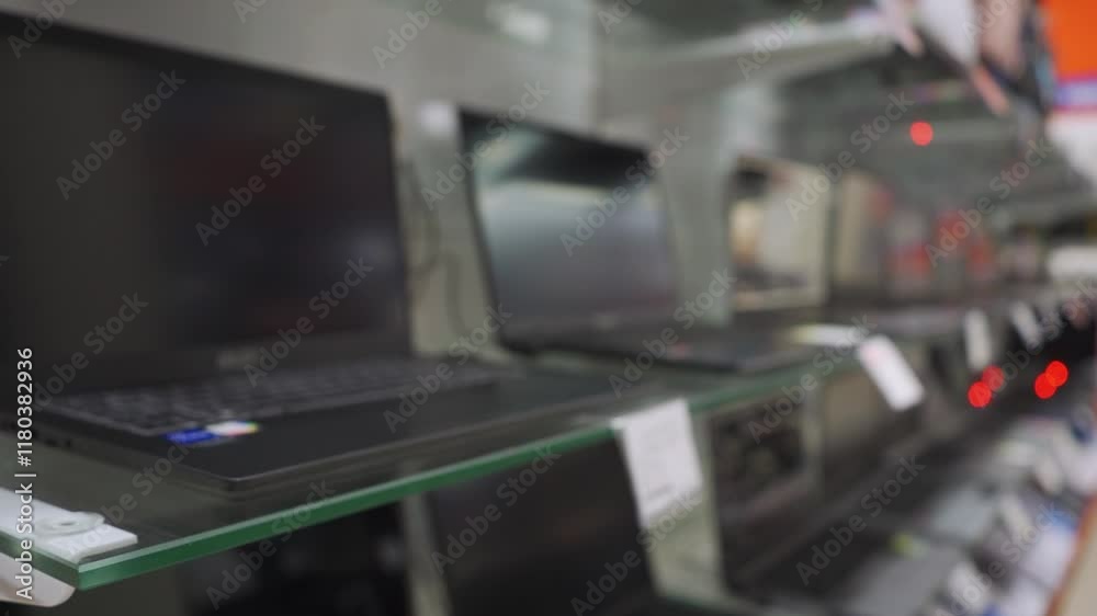Electronics store showcasing monitors Electronics store showcasing monitors