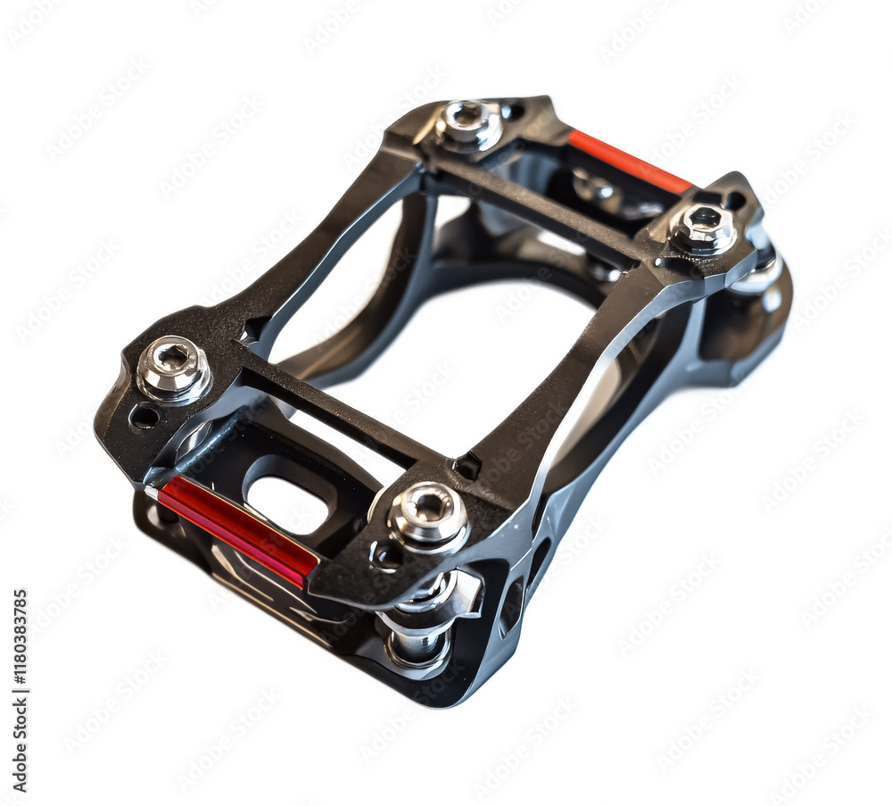 Obraz premium Mountain Bike Pedal Spacer for Proper Pedal Alignment - Isolated on White Background