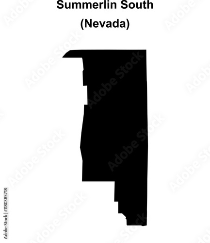 Summerlin South (Nevada) blank outline map photo