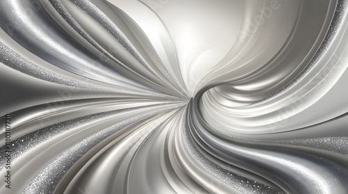 smooth flowing wave gradient in white and silver for premium packaging