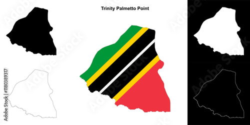 Trinity Palmetto Point parish outline map set
