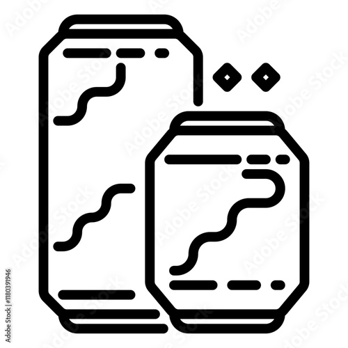 beer can bottle icon, line icon style