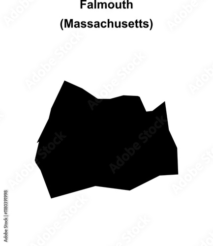 Falmouth (Massachusetts) blank outline map