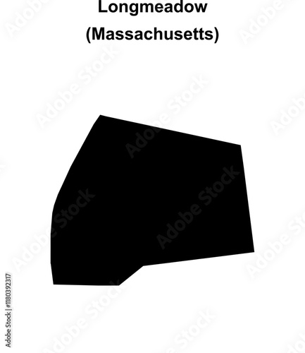 Longmeadow (Massachusetts) blank outline map