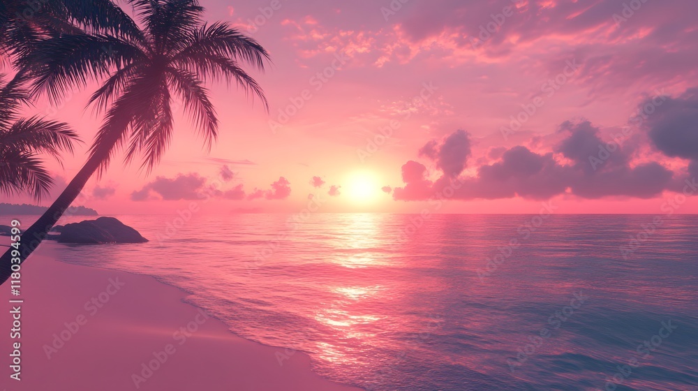 Serene Ocean Sunset with Soft Pastel Colors
