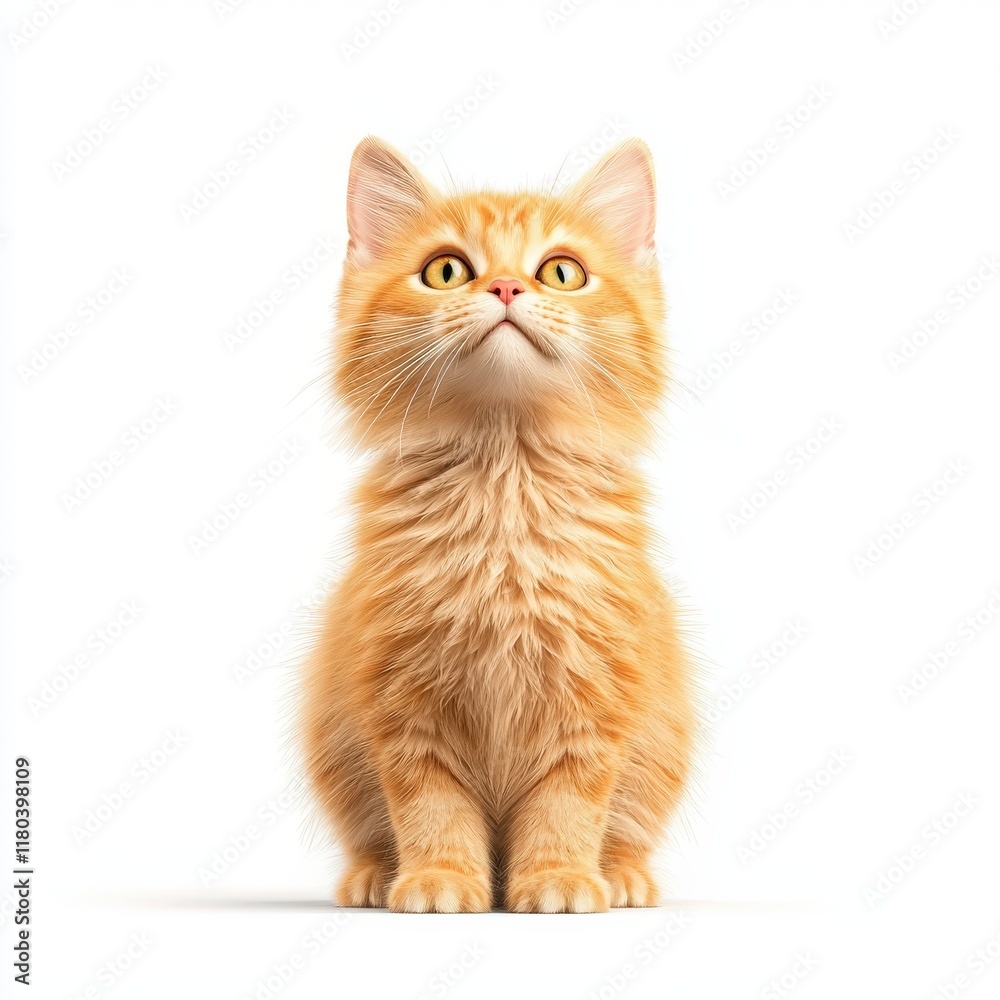 Adorable ginger Ural Rex cat with bright eyes, sitting gracefully and looking curiously, perfect for pet lovers and cute animal photography. Adorable ginger Ural Rex cat with bright eyes, sitting gracefully and looking curiously, perfect for pet lovers and cute animal photography.
