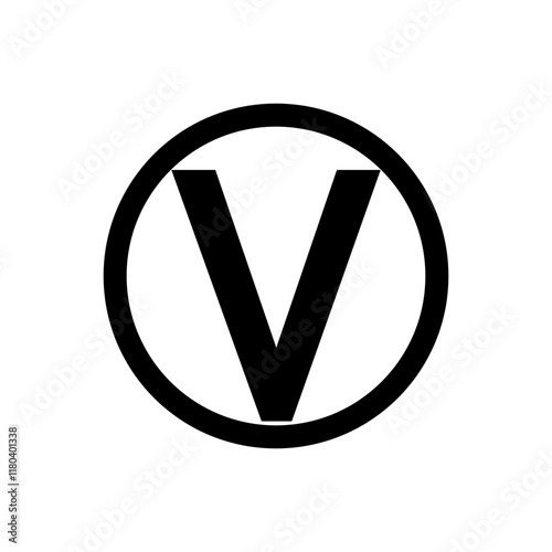 Vegan sign or symbol vector icon