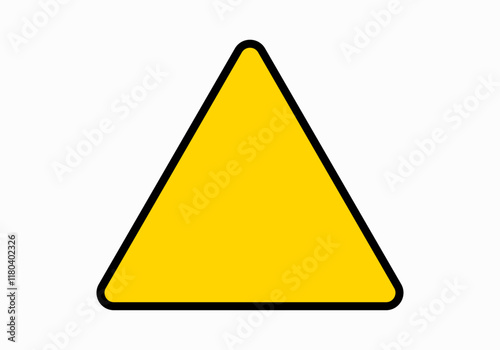 Señal de advertencia en forma de triángulo amarillo vacía