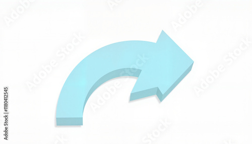 Light blue curved arrow on white background Free Download Light blue curved arrow on white background - GFXLoad