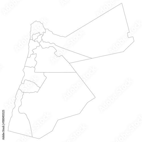 Jordan map regions in white color.