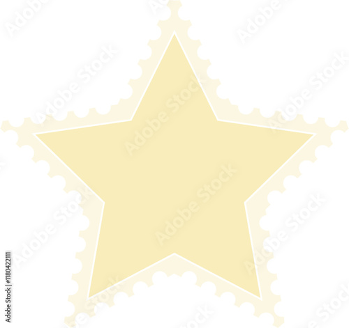 Star Postage Stamp Blank Template