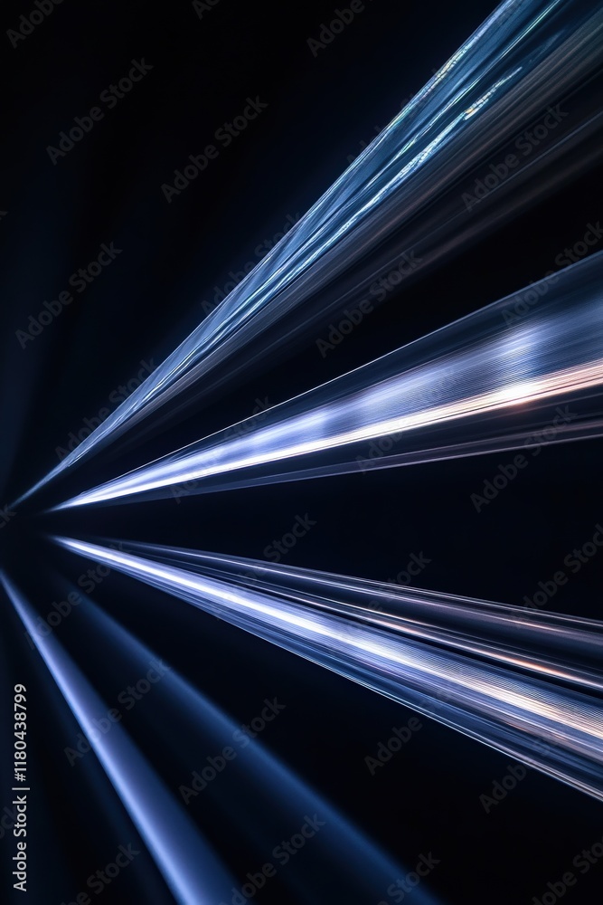 Abstract Futuristic Light Beams on Dark Blue Gradient Background Abstract Futuristic Light Beams on Dark Blue Gradient Background