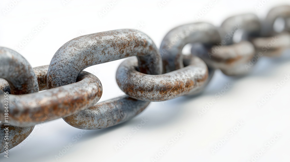 Industrial action rusty metal chain close-up studio setting macro photography textured background Industrial action rusty metal chain close-up studio setting macro photography textured background