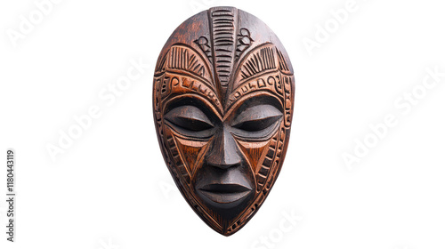 Cultural heritage event african mask exhibition museum art display indoor close-up view of craftsmanship