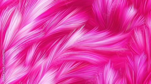 An abstract background of flowing feathers in vibrant pink shades, offering a soft, dynamic texture. Perfect for wallpaper designs.