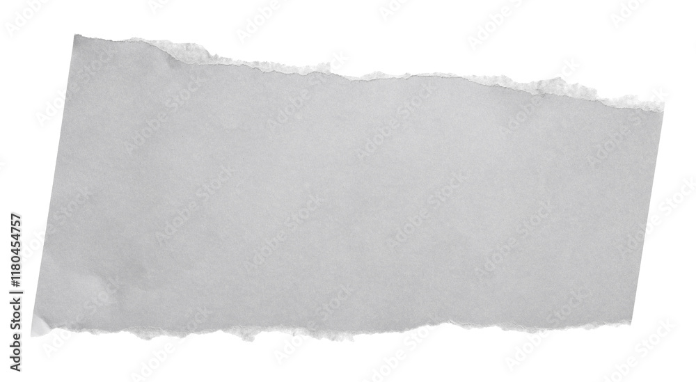 Obraz premium Ripped, crumpled white paper scrap isolated, clipping path 