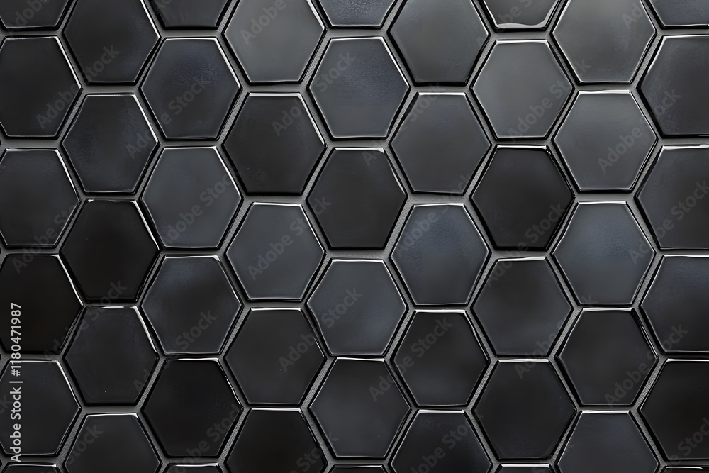 Pattern of Dark Gray Hexagonal Tiles Pattern of Dark Gray Hexagonal Tiles