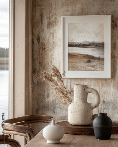 Coastal Landscape Decorates Minimalist Room Design