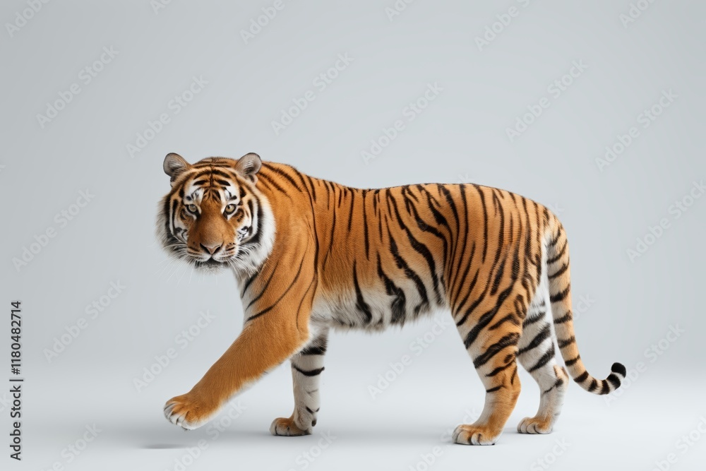 Fototapeta premium araffe walking on a white surface with a gray background