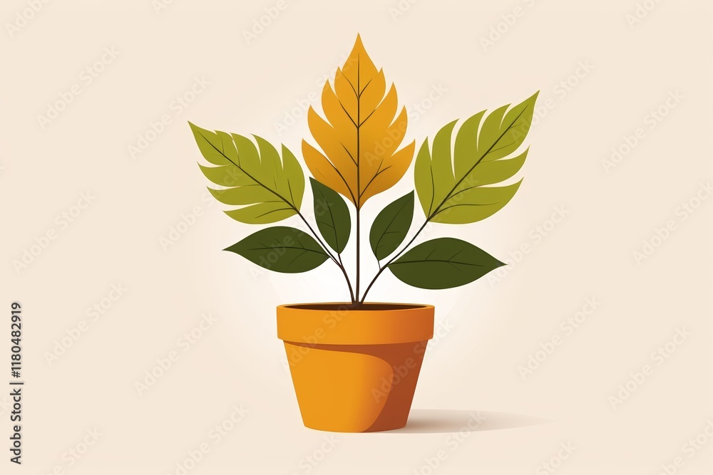 there is a plant with green leaves in a pot there is a plant with green leaves in a pot