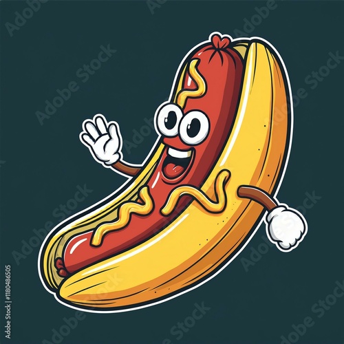 Cartoon hotdog, cartoon, hotdog, funny