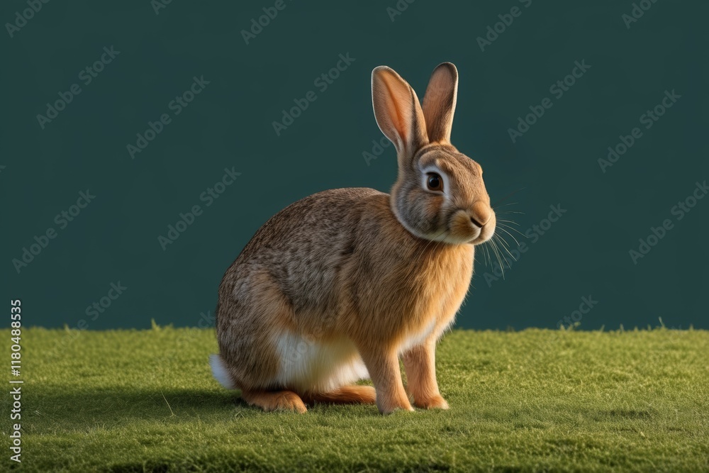 Obraz premium there is a rabbit that is sitting on the grass in the sun