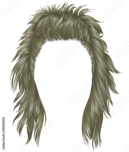 trendy  woman disheveled hairs .
 blond color . 
 beauty style . realistic  3d .