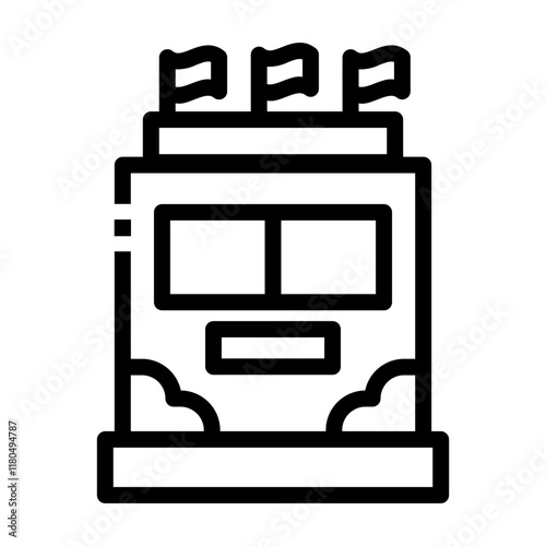 ticketing counter Line Icon