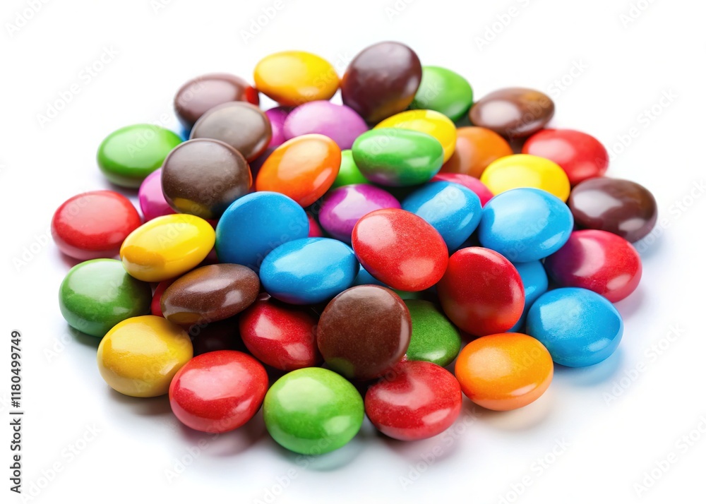 Colorful Chocolate Candy Pills, Sweet Treats, Bright Candy, Delicious Confectionery, Isolated Background Colorful Chocolate Candy Pills, Sweet Treats, Bright Candy, Delicious Confectionery, Isolated Background