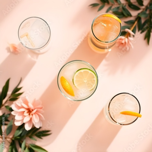 Alcohol drinks flyer design Generative AI 