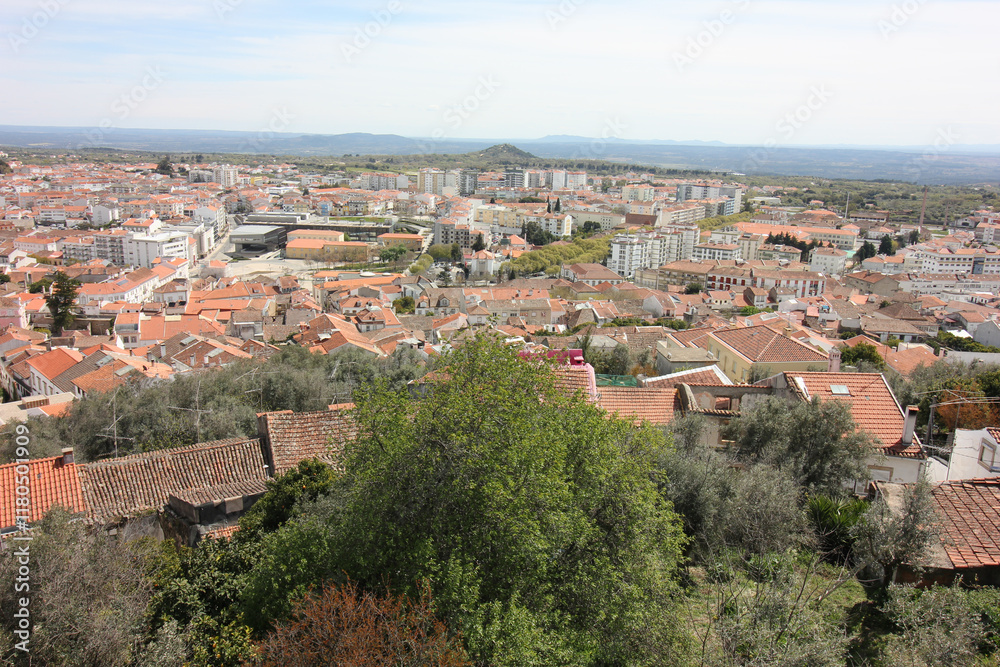 Fototapeta premium Castelo Branco, Beira Baixa, Portugal, April 4 2022. Views from Castelo Branco city