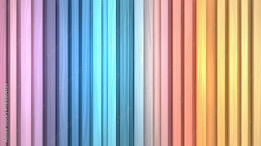 Obraz premium Vibrant vertical stripes in various colors create an abstract and colorful background.