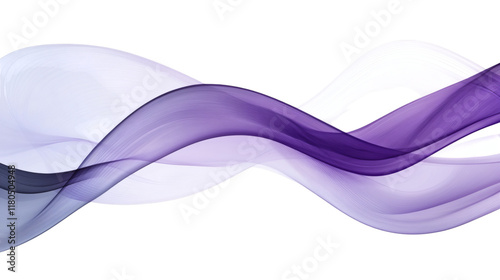 Abstract purple and black smoke wave isolated on white background