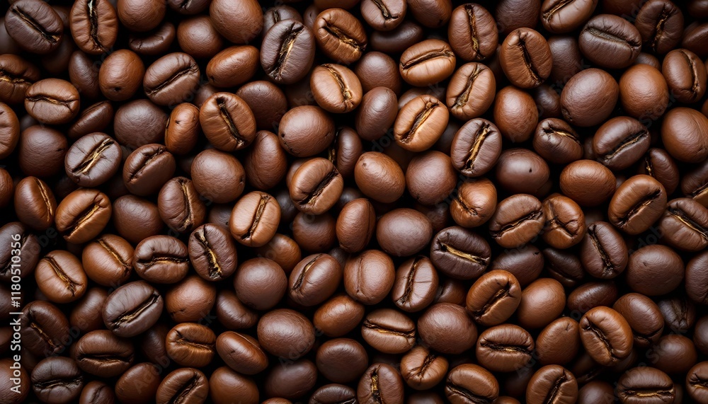 Fototapeta premium pile of black coffee beans