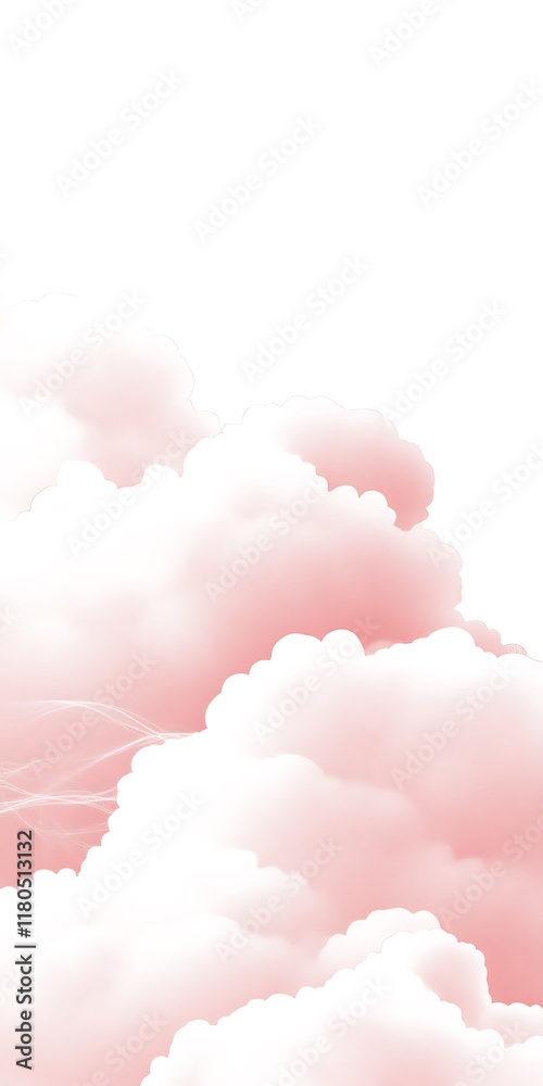 Pink cloudscape, soft, dreamy, fluffy. Pink cloudscape, soft, dreamy, fluffy.