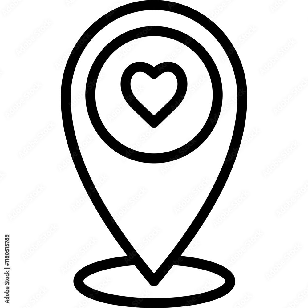 pin icon illustration design with outline pin icon illustration design with outline