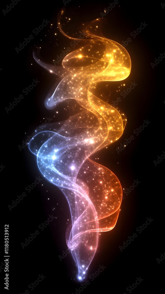 Glowing swirling energy, vibrant colors, sparkles. Glowing swirling energy, vibrant colors, sparkles.