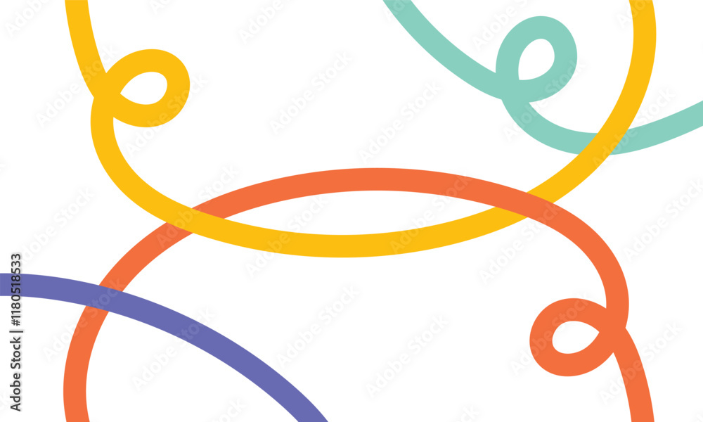 illustration background line retro swirl unique design abstract