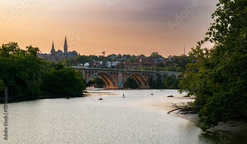 Paddleboarding on the River - Washington, DC