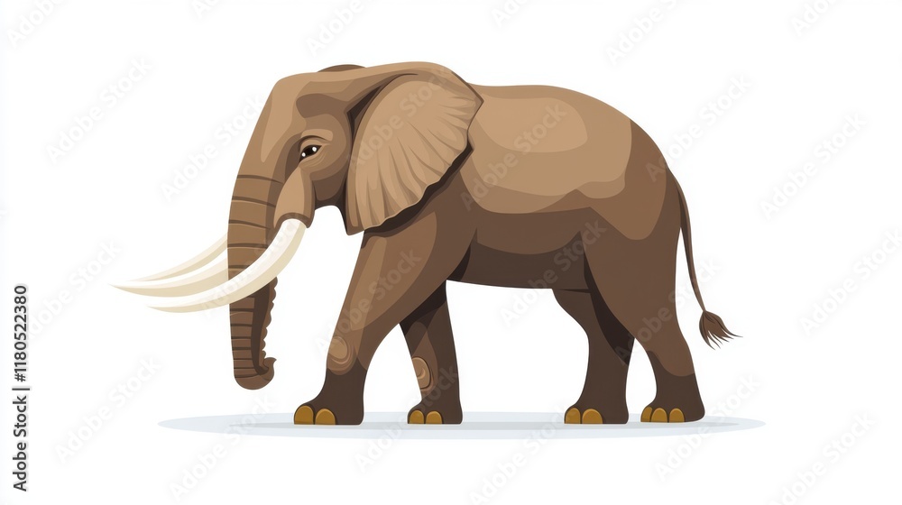 Obraz premium elephant isolated on white background